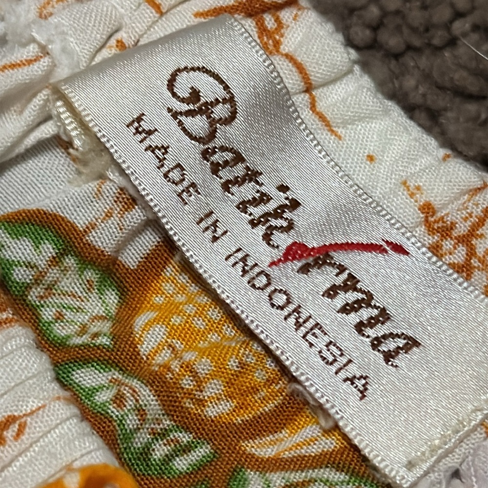 Batik Dress-Sz S/M-Cotton Blend Popover Style-Boho Chic Casual - Picture 15 of 15
